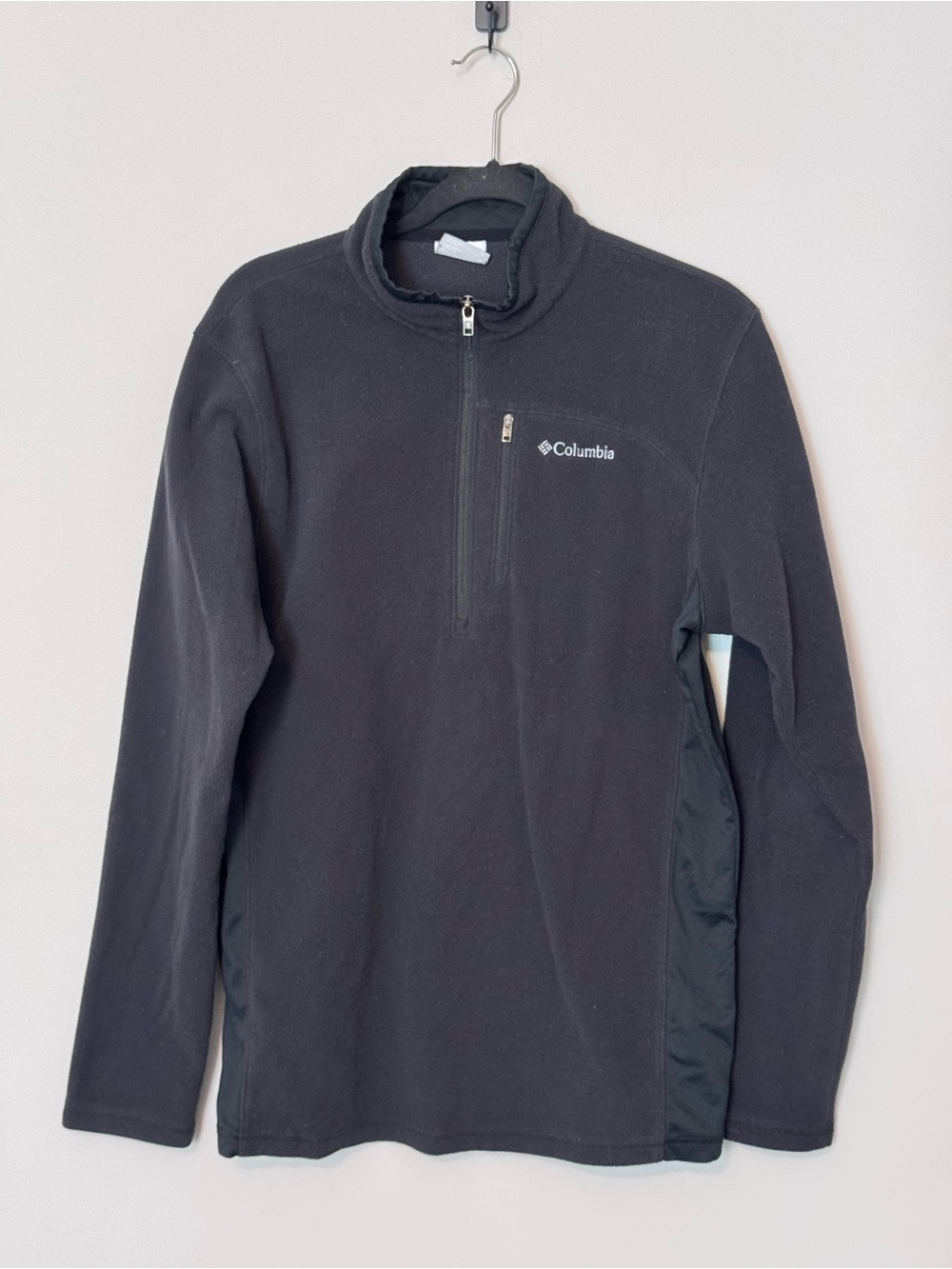 Columbia Men’s Medium Black Fleece 1/4 Zip Pullover Mixed Media